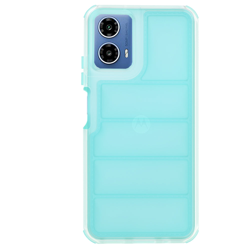 Hoes voor Motorola Moto G45 / G34, Techsuit, Wave Shield, Turkoois