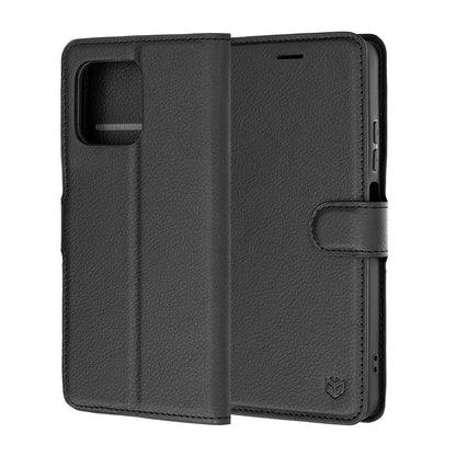 Hoes voor Motorola Moto G47 / G37 Power / G37, Techsuit, Lederen Folio, Zwart