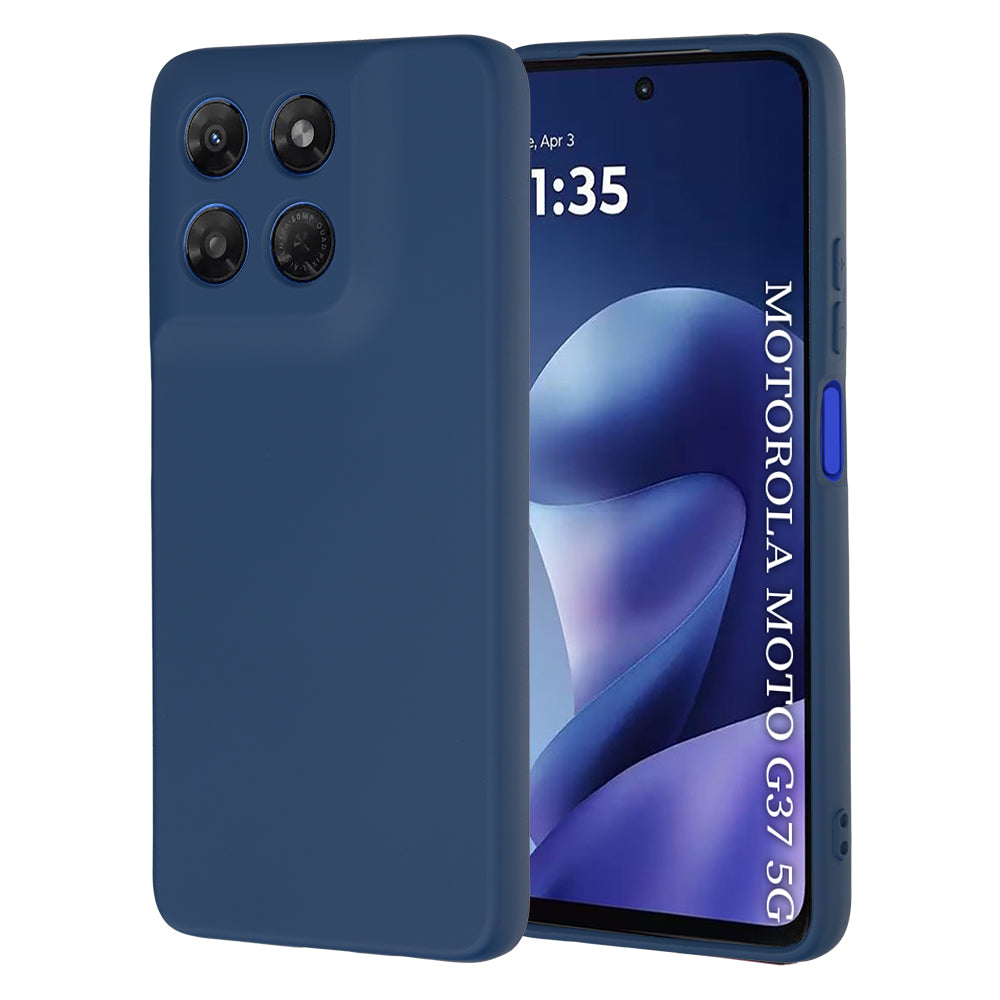 Hoes voor Motorola Moto G47 / G37 Power / G37, Techsuit, SoftFlex, Marineblauw