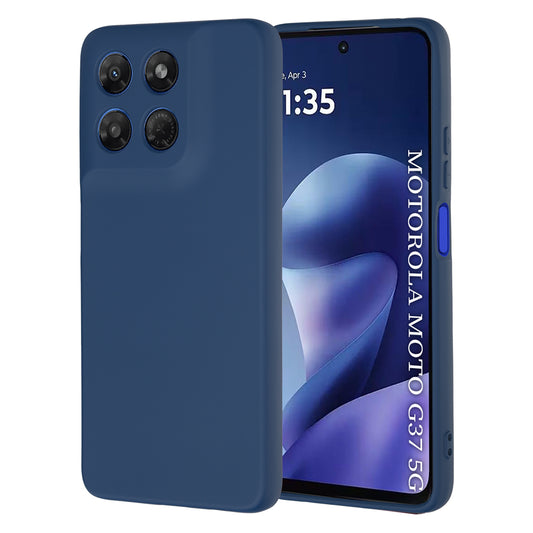 Hoes voor Motorola Moto G47 / G37 Power / G37, Techsuit, SoftFlex, Marineblauw