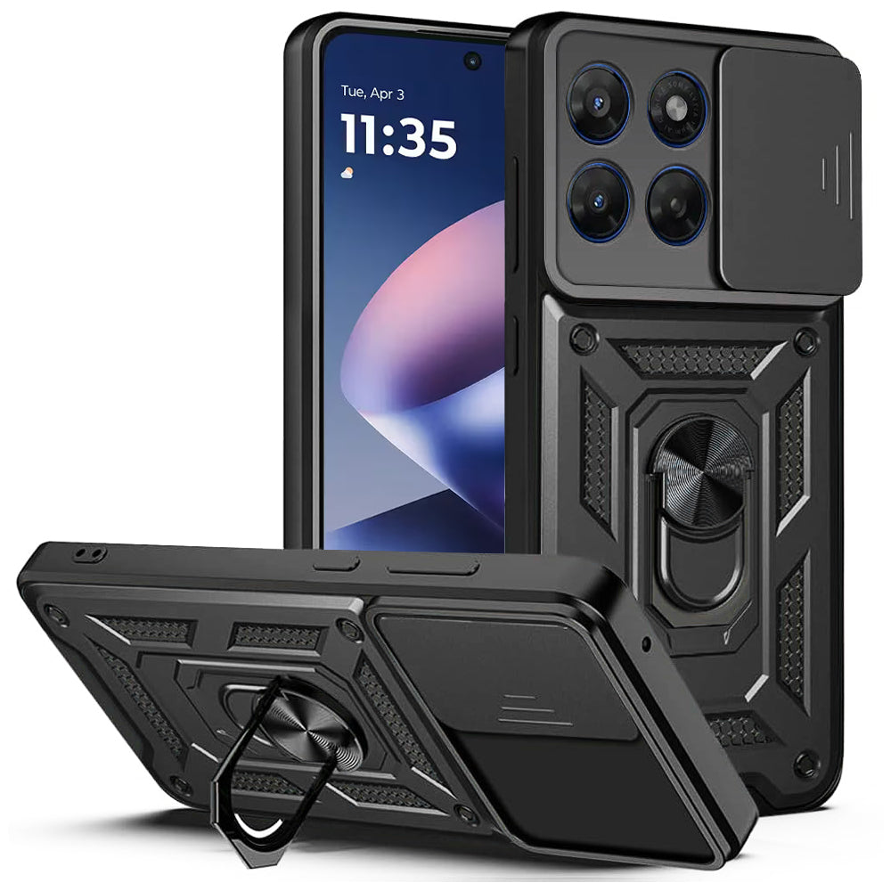 Hoes voor Motorola Moto G47 / G37, Techsuit, CamShield, Zwart