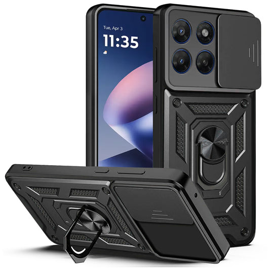 Hoes voor Motorola Moto G47 / G37, Techsuit, CamShield, Zwart