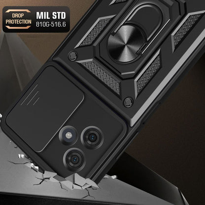 Hoes voor Motorola Moto G54, Techsuit, CamShield, Zwart