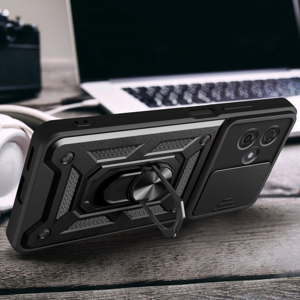 Hoes voor Motorola Moto G54, Techsuit, CamShield, Zwart