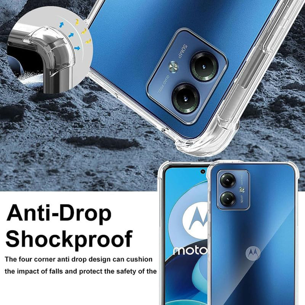 Hoes voor Motorola Moto G54, Techsuit, Schokbestendig Helder, Transparant