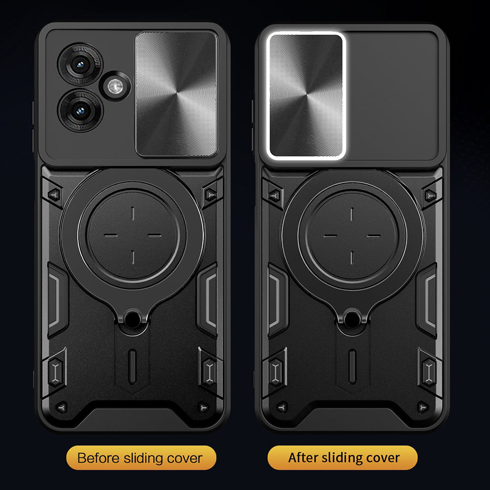 Hoes voor Motorola Moto G55, Techsuit, CamGuard Pro, Paars