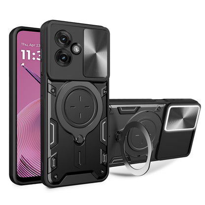 Hoes voor Motorola Moto G55, Techsuit, CamGuard Pro, Zwart