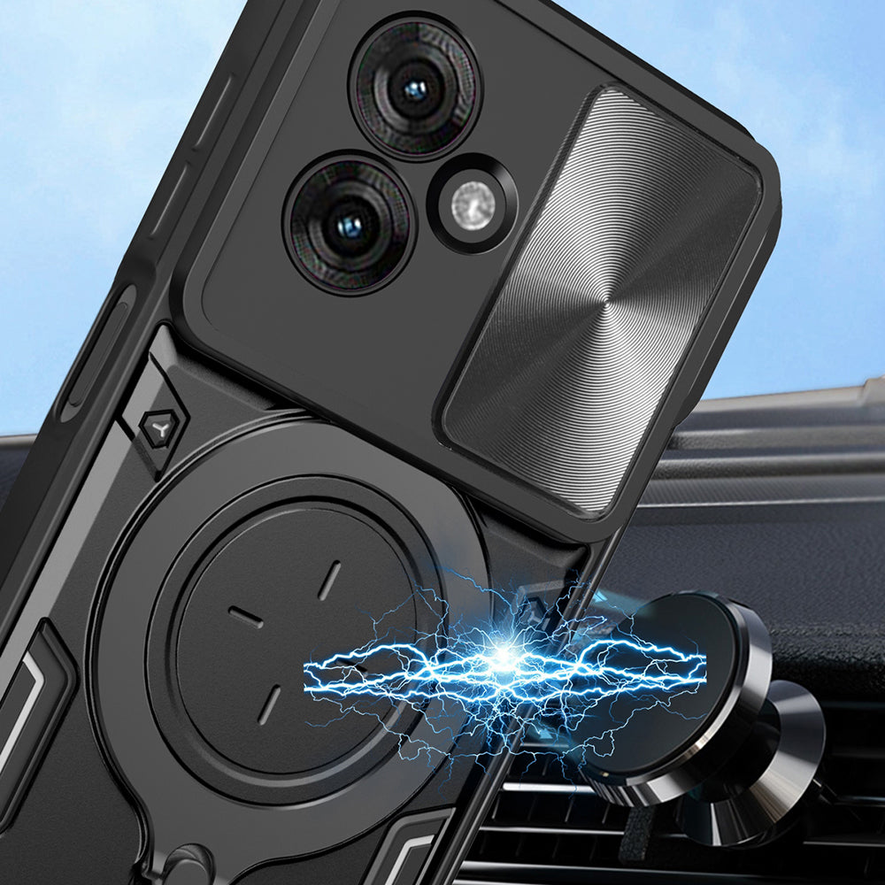 Hoes voor Motorola Moto G55, Techsuit, CamGuard Pro, Zwart