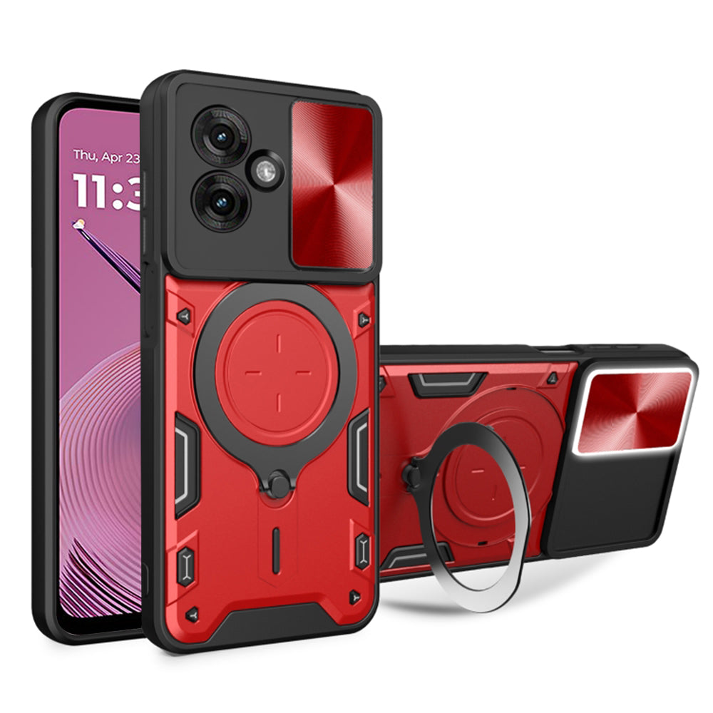 Hoes voor Motorola Moto G55, Techsuit, CamGuard Pro, Rood