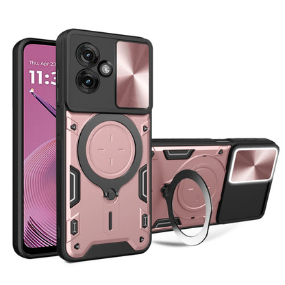 Hoes voor Motorola Moto G55, Techsuit, CamGuard Pro, Roze Goud