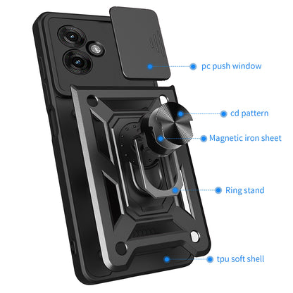 Hoes voor Motorola Moto G55, Techsuit, CamShield, Zwart