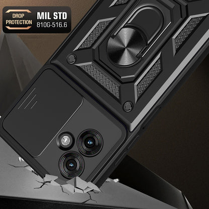 Hoes voor Motorola Moto G55, Techsuit, CamShield, Zwart