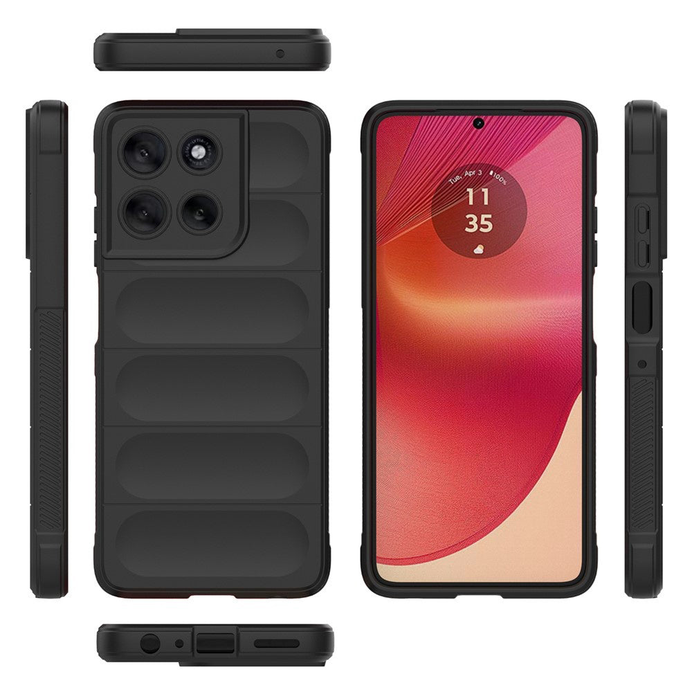 Hoes voor Motorola Moto G56, Techsuit, Magic Shield, Zwart