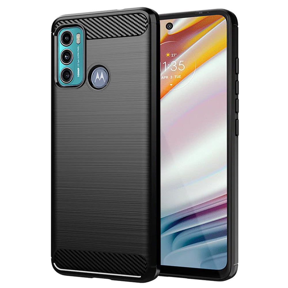 Case for Motorola Moto G60, Techsuit, Carbon, Black