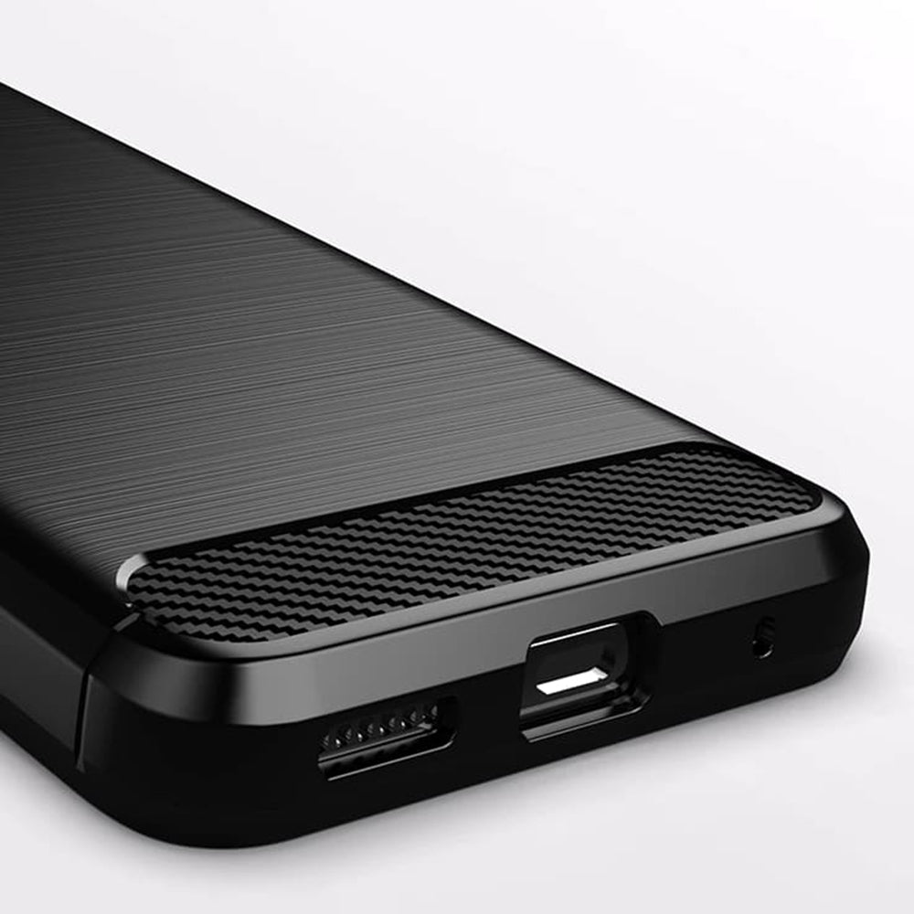 Case for Motorola Moto G60, Techsuit, Carbon, Black
