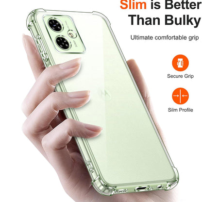 Hoes voor Motorola Moto G64 / G54 Power Edition, Techsuit, Schokbestendig Transparant