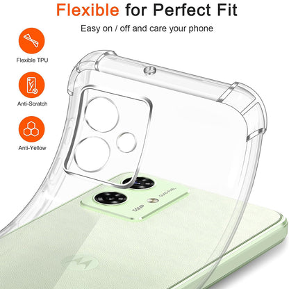 Hoes voor Motorola Moto G64 / G54 Power Edition, Techsuit, Schokbestendig Transparant