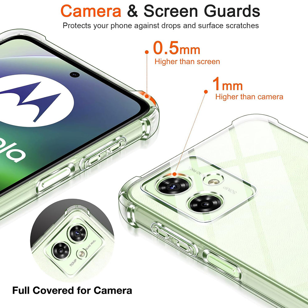 Hoes voor Motorola Moto G64 / G54 Power Edition, Techsuit, Schokbestendig Transparant