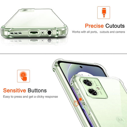 Hoes voor Motorola Moto G64 / G54 Power Edition, Techsuit, Schokbestendig Transparant