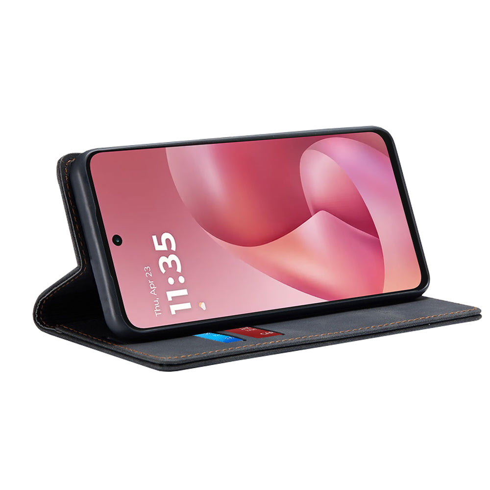 Hoes voor Motorola Moto G67 Power / G57 Power, Techsuit, Confy, Zwart