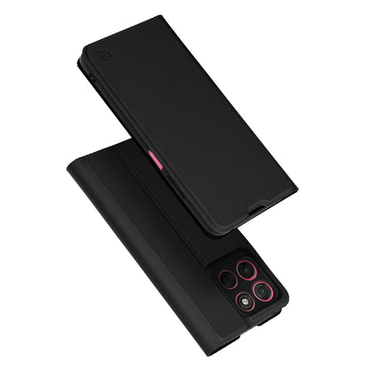 Hoes voor Motorola Moto G67 Power / G57 Power, Techsuit, Magskin Book, Zwart
