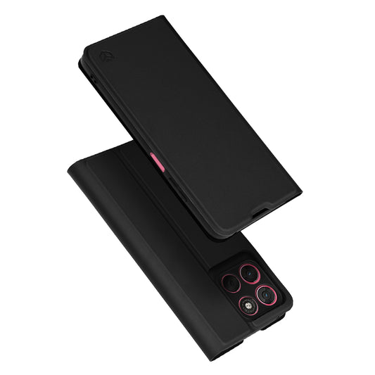 Hoes voor Motorola Moto G67 Power / G57 Power, Techsuit, Magskin Book, Zwart