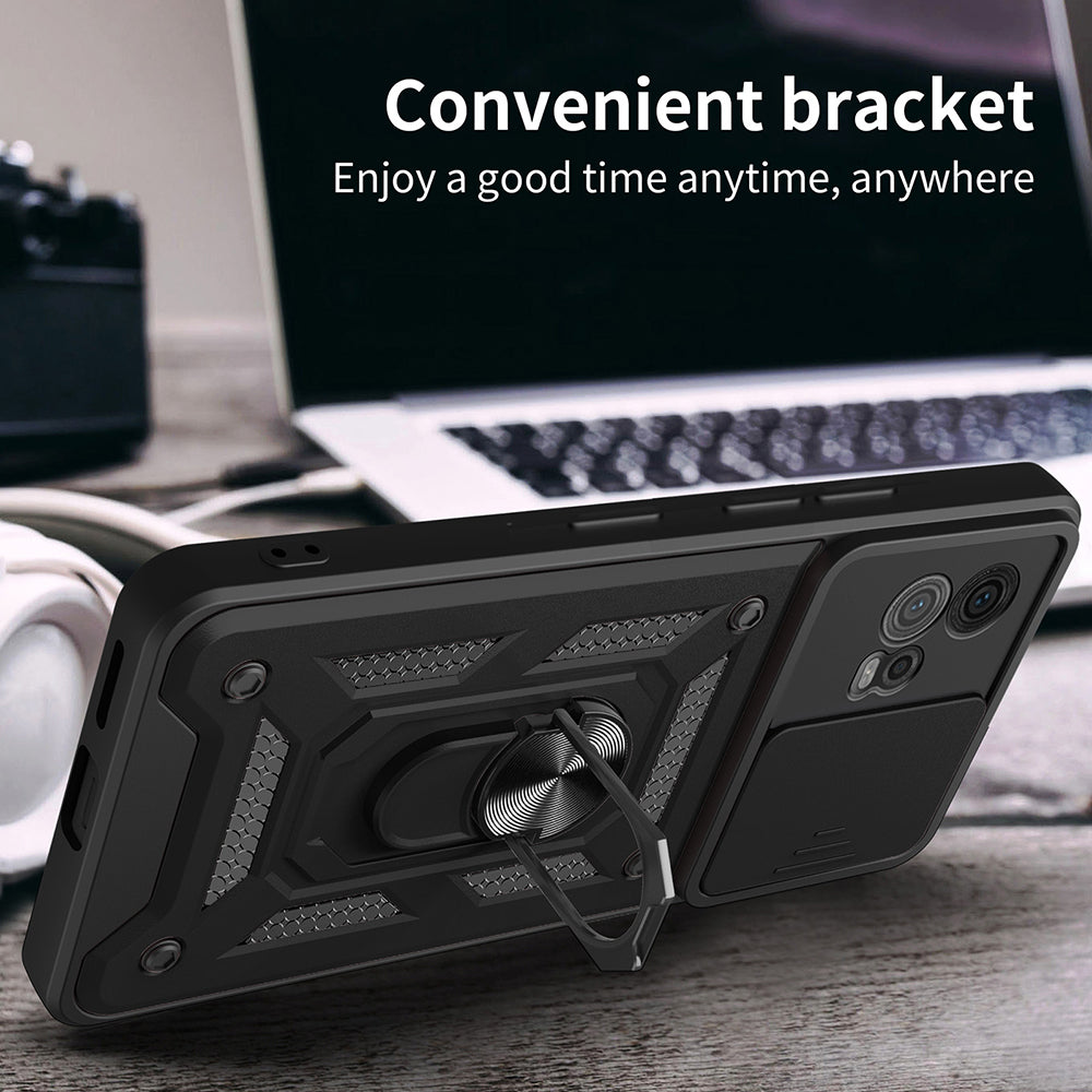 Hoes voor Motorola Moto G72, Techsuit, CamShield, Zwart