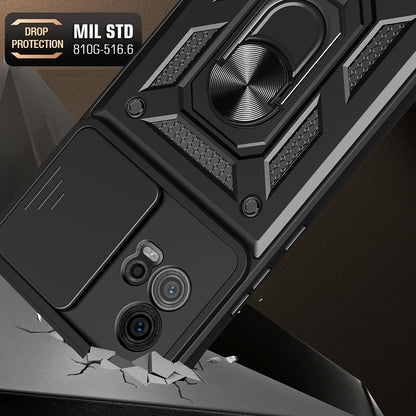 Hoes voor Motorola Moto G72, Techsuit, CamShield, Zwart