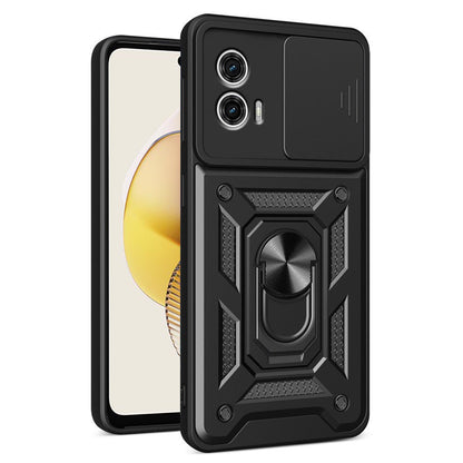 Hoes voor Motorola Moto G73, Techsuit, CamShield, Zwart