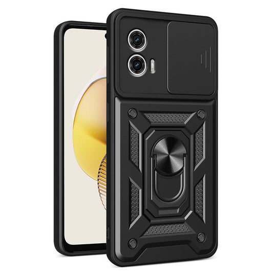 Hoes voor Motorola Moto G73, Techsuit, CamShield, Zwart