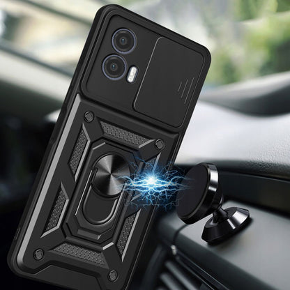 Hoes voor Motorola Moto G73, Techsuit, CamShield, Zwart