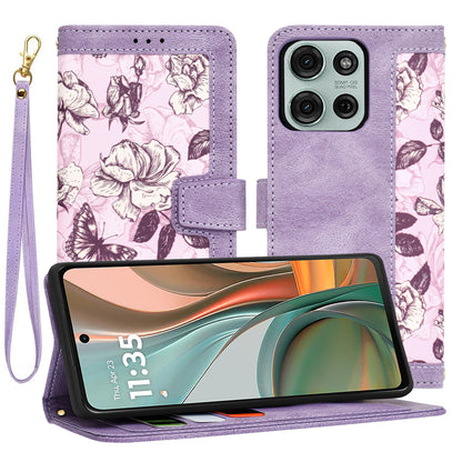 Hoes voor Motorola Moto G75, Techsuit, FlipCraft, Paars