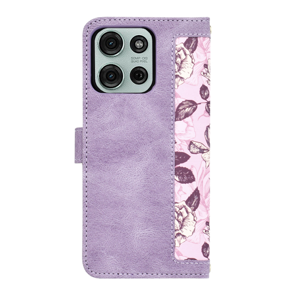 Hoes voor Motorola Moto G75, Techsuit, FlipCraft, Paars