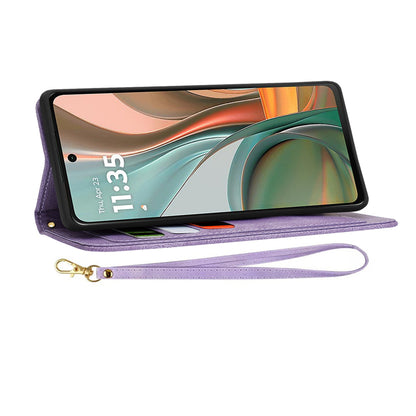 Hoes voor Motorola Moto G75, Techsuit, FlipCraft, Paars