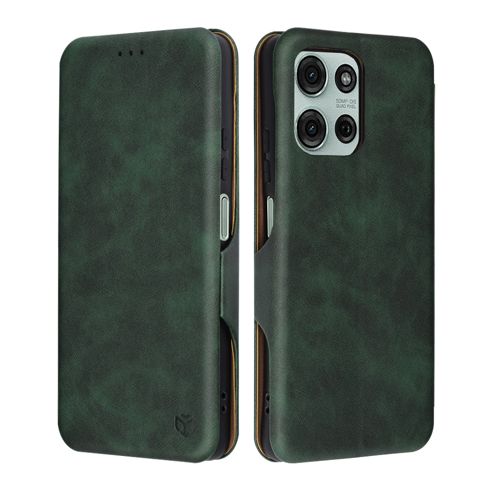 Hoes voor Motorola Moto G75, Techsuit, Safe Wallet Plus, Groen