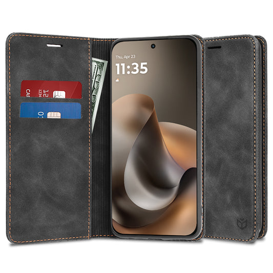 Hoes voor Motorola Moto G77 / G67, Techsuit, Confy, Zwart