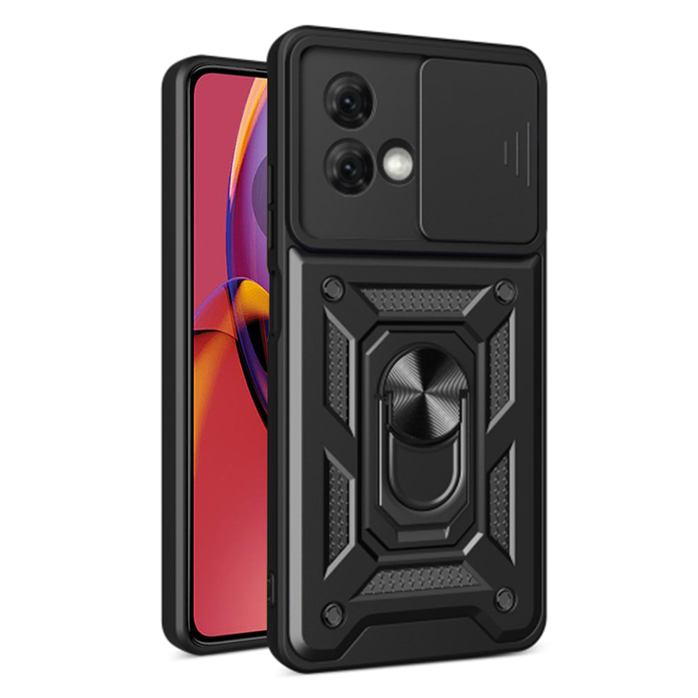 Hoes voor Motorola Moto G84, Techsuit, CamShield, Zwart