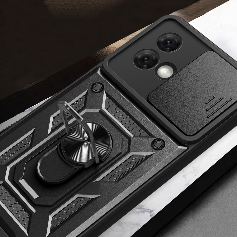 Hoes voor Motorola Moto G84, Techsuit, CamShield, Zwart