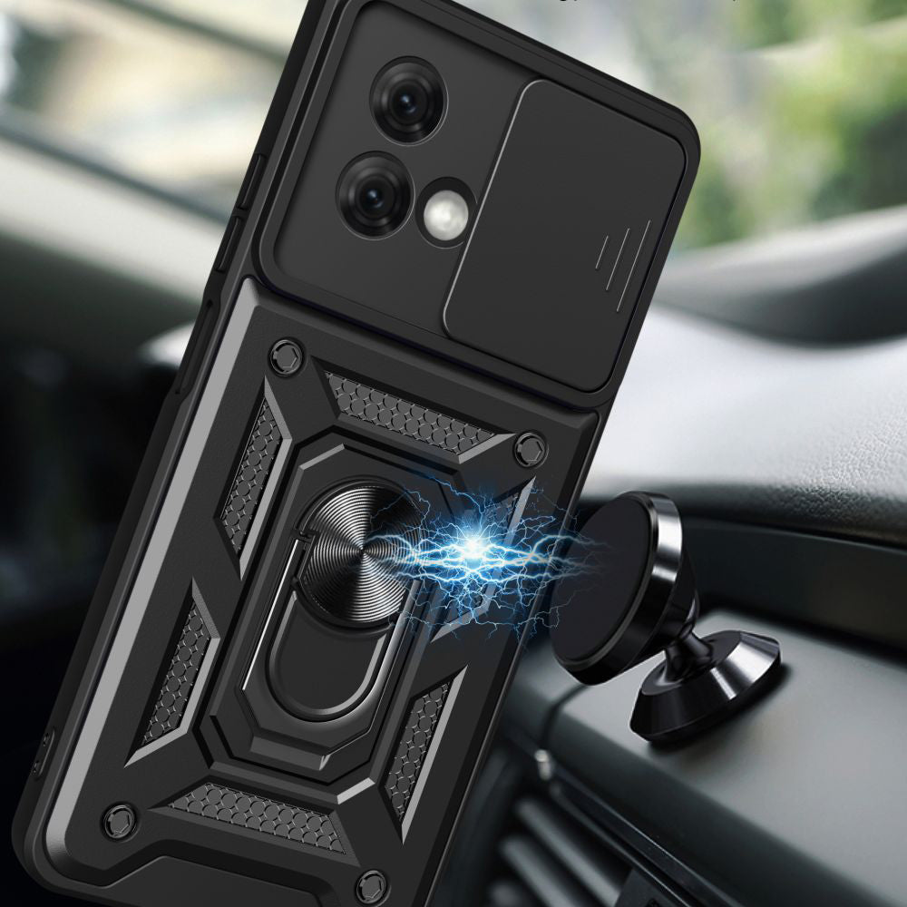Hoes voor Motorola Moto G84, Techsuit, CamShield, Zwart