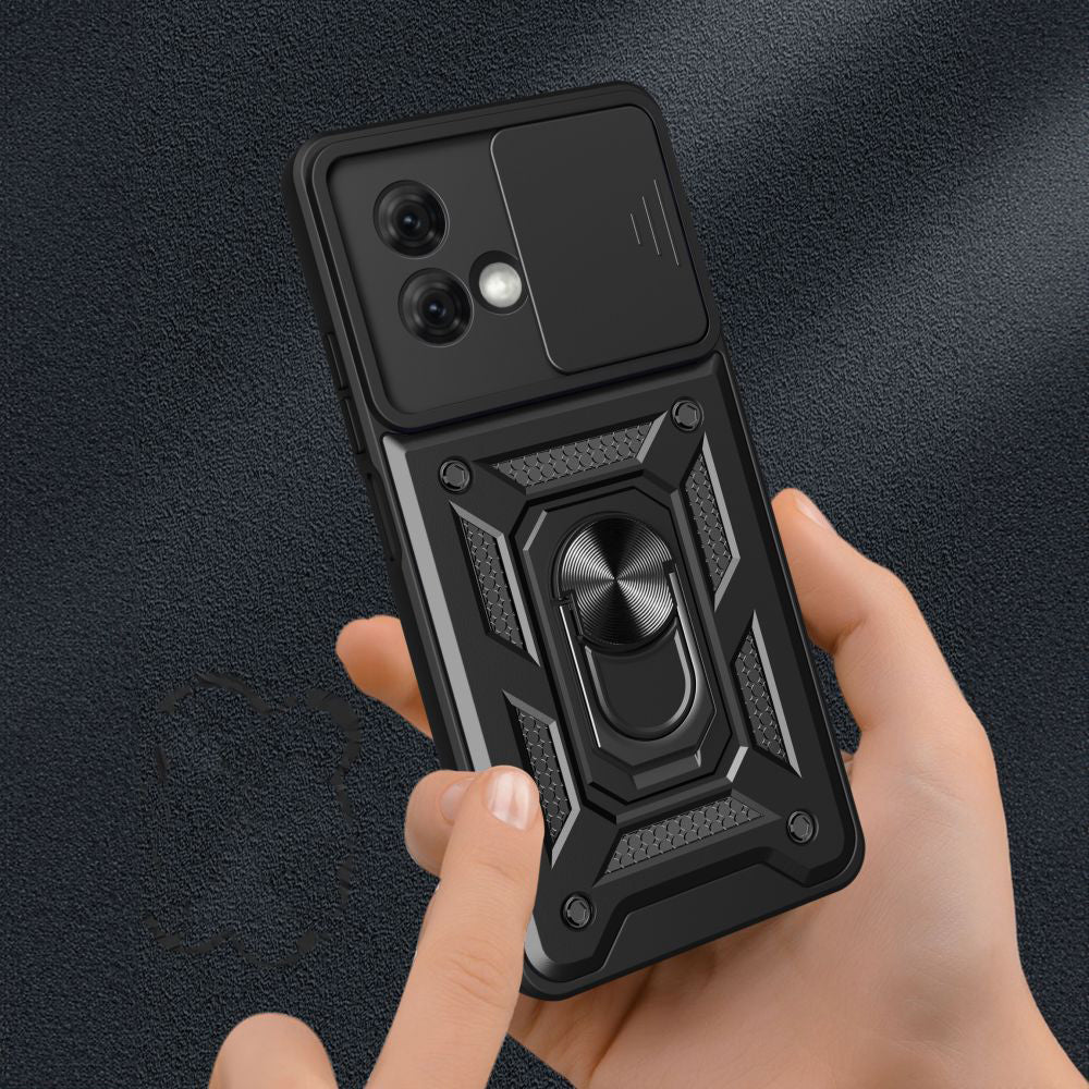 Hoes voor Motorola Moto G84, Techsuit, CamShield, Zwart