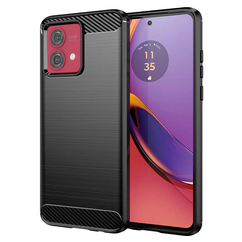 Hoes voor Motorola Moto G84, Techsuit, Carbon, Zwart