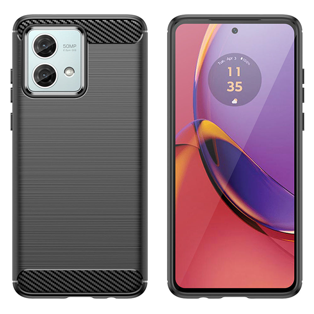 Hoes voor Motorola Moto G84, Techsuit, Carbon, Zwart