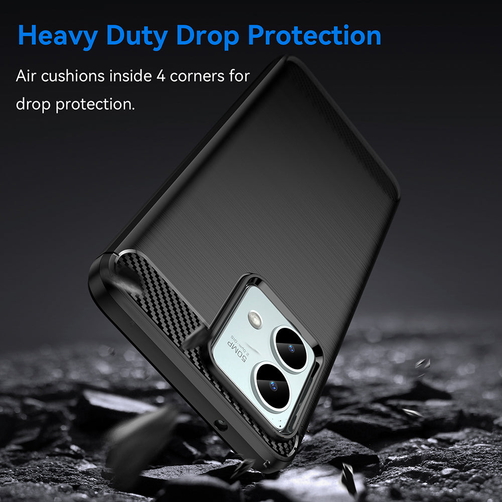 Hoes voor Motorola Moto G84, Techsuit, Carbon, Zwart