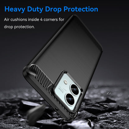 Hoes voor Motorola Moto G84, Techsuit, Carbon, Zwart