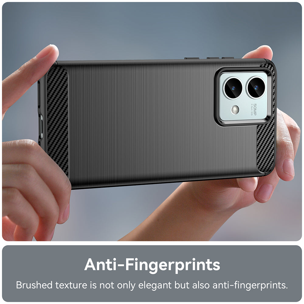 Hoes voor Motorola Moto G84, Techsuit, Carbon, Zwart