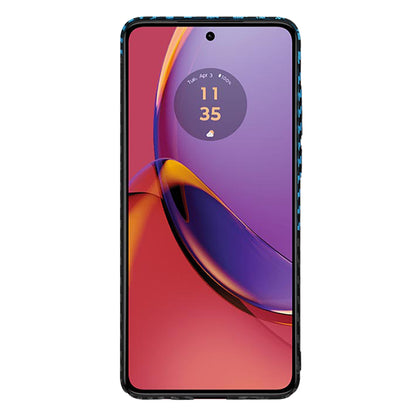 Hoes voor Motorola Moto G84, Techsuit, Carbonite FiberShell, Zwart Blauw