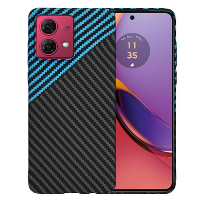 Hoes voor Motorola Moto G84, Techsuit, Carbonite FiberShell, Zwart Blauw