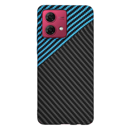 Hoes voor Motorola Moto G84, Techsuit, Carbonite FiberShell, Zwart Blauw