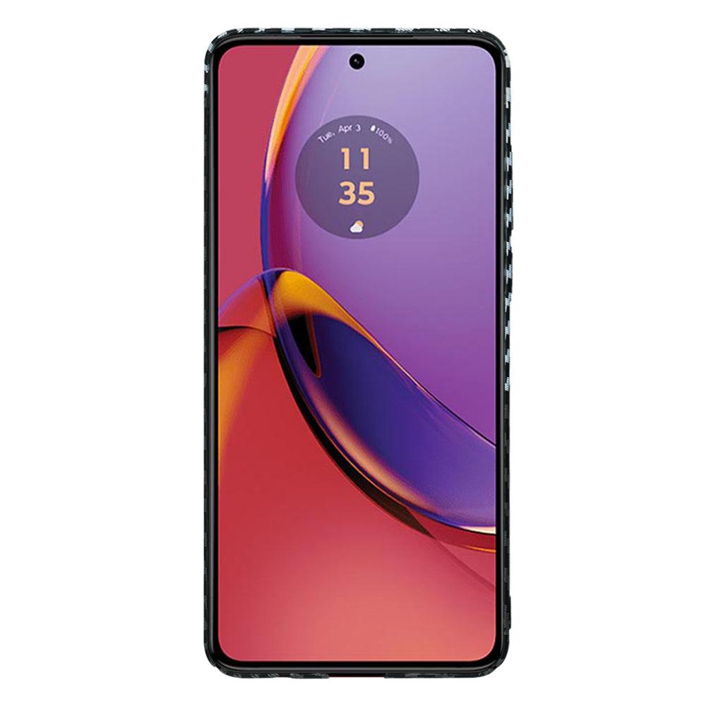Hoes voor Motorola Moto G84, Techsuit, Carbonite FiberShell, Zwart Grijs