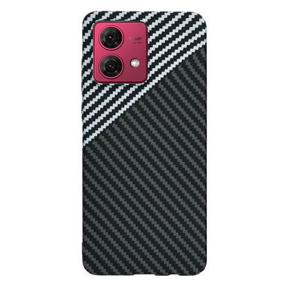 Hoes voor Motorola Moto G84, Techsuit, Carbonite FiberShell, Zwart Grijs